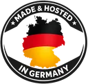 Siegel: Made and hosted in Germany